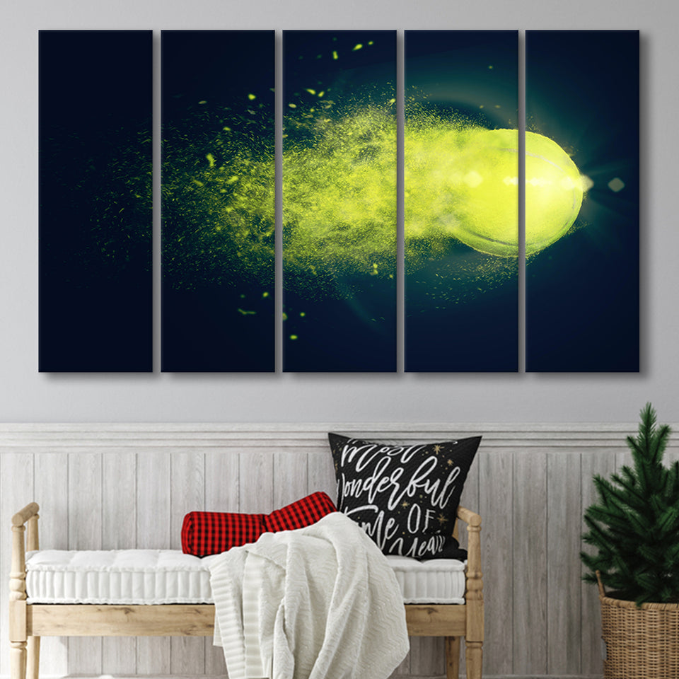 Abstract Tennis, Tennis 5 Panels B,Large Canvas,Canvas Prints Wall Art Home Decor