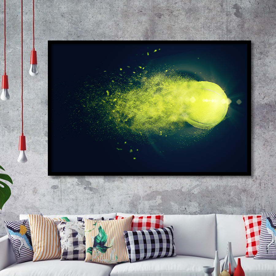 Abstract Tennis, Tennis Framed Art Prints Wall Art Decor,Black Frame, Ready to hang