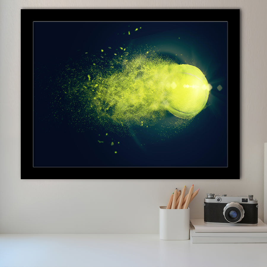 Abstract Tennis, Tennis Framed Art Prints Wall Art Decor,Black Frame, Ready to hang