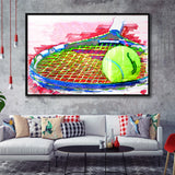 Abstract Tennis Framed Canvas Prints Wall Art Decor - Painting Canvas, Framed Picture, Home Decor