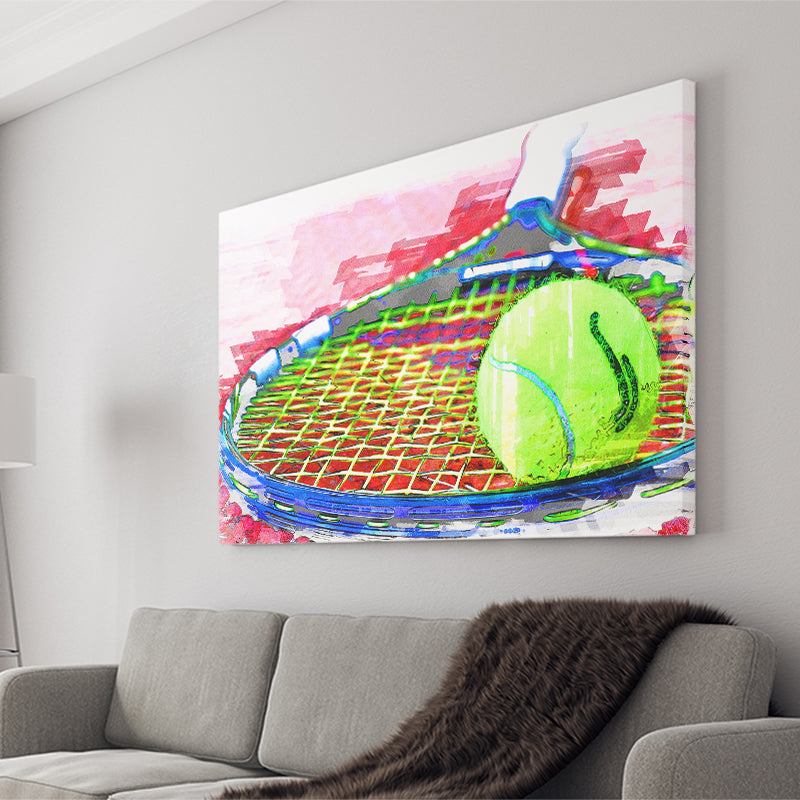 Abstract Tennis Canvas Prints Wall Art Decor - Painting Canvas, Art Print, Home Decor, Ready to Hang