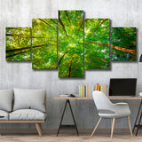Abstract Tree Extra Large 5 Piece Canvas Prints Wall Art Decor, Multi Panels, Mixed Canvas