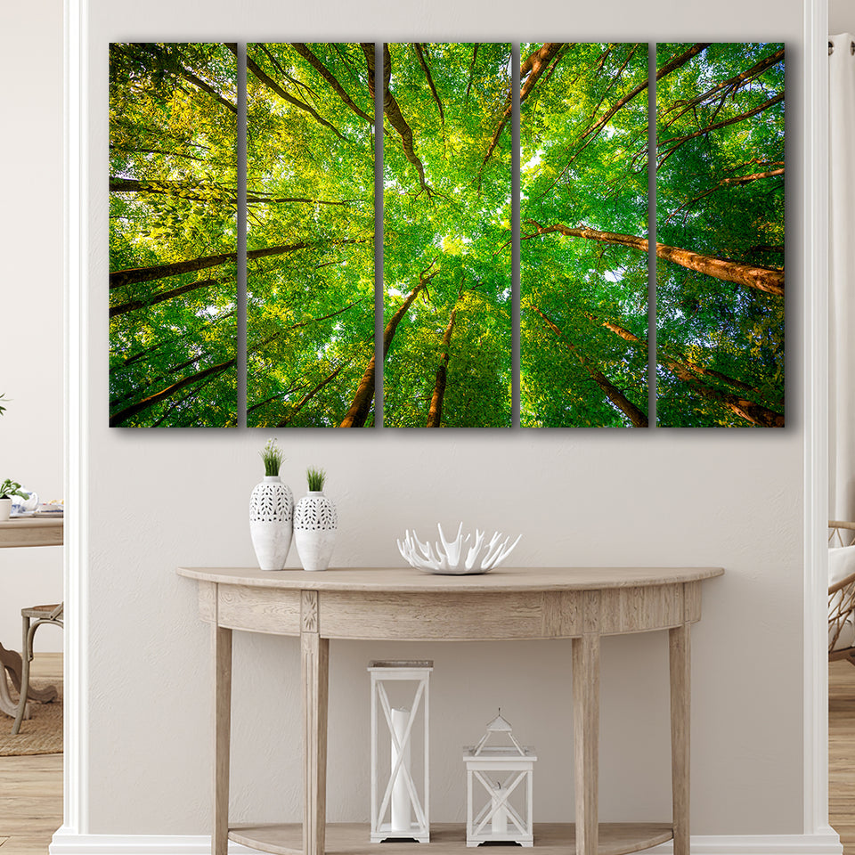 Abstract Tree Extra Large 5 Piece B Canvas Prints Wall Art, Multi Panels,Large Canvas
