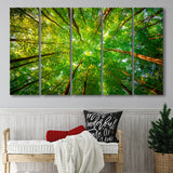 Abstract Tree Extra Large 5 Piece B Canvas Prints Wall Art, Multi Panels,Large Canvas