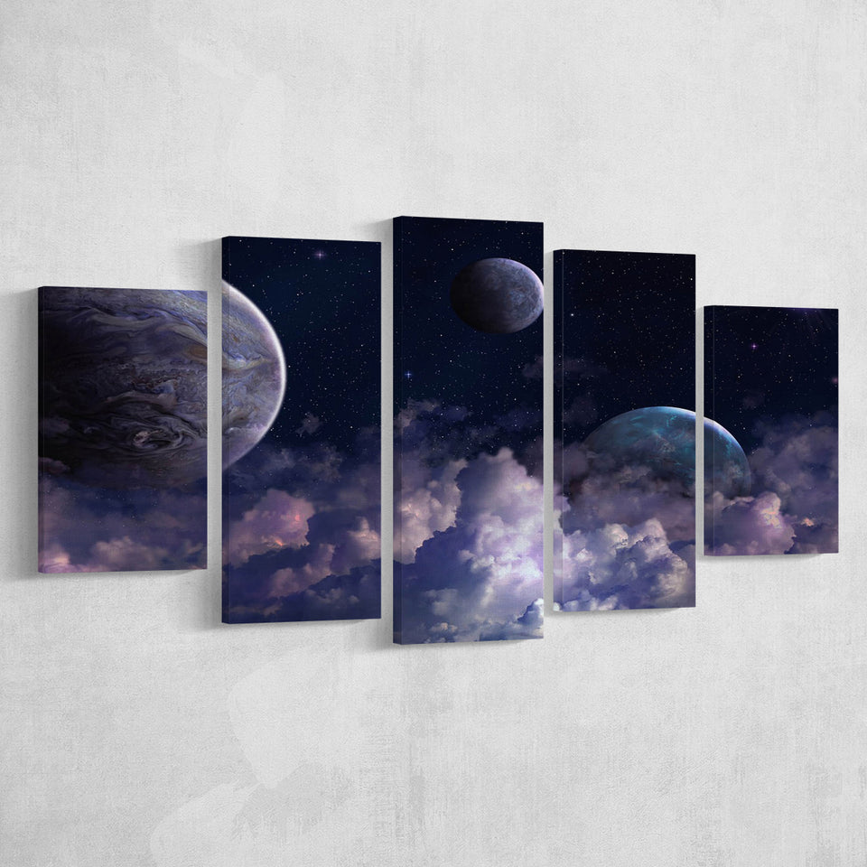 Abstract Universe Canvas Art, Space Multi Panels,Canvas Prints Wall Art Home Decor