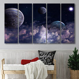Abstract Universe Canvas Art, Space 5 Panels B,Large Canvas,Canvas Prints Wall Art Home Decor