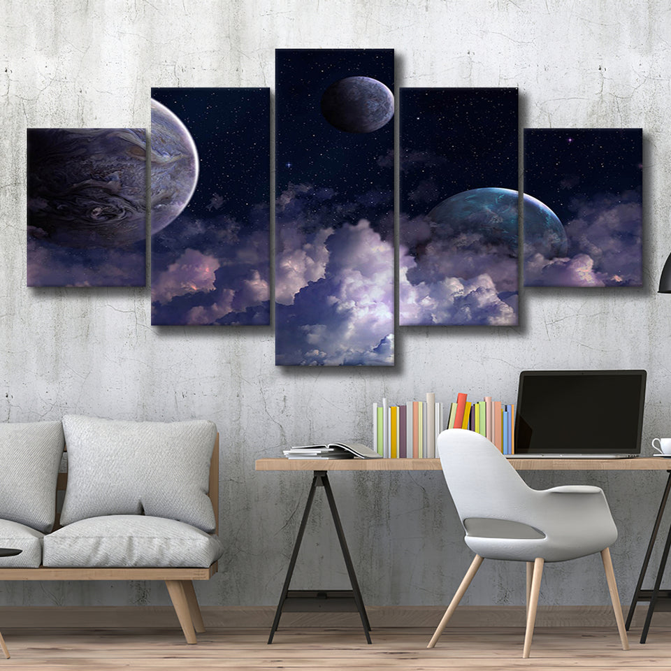 Abstract Universe Canvas Art, Space Multi Panels,Canvas Prints Wall Art Home Decor