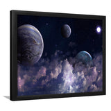 Abstract Universe Art, Space Framed Art Prints Wall Art Decor,Black Frame, Ready to hang
