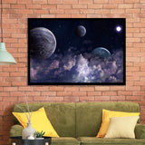Abstract Universe Art, Space Framed Art Prints Wall Art Decor,Black Frame, Ready to hang