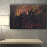 Abstract Volcano Wall Decor Red And Black Art Canvas Prints Wall Art Decor - Painting Canvas,Home Decor,Ready to Hang