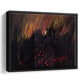 Abstract Volcano Wall Decor Red And Black Art Framed Canvas Prints Wall Art Decor, Framed Picture, Floating Frame