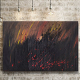 Abstract Volcano Wall Decor Red And Black Art Canvas Prints Wall Art Decor - Painting Canvas,Home Decor,Ready to Hang