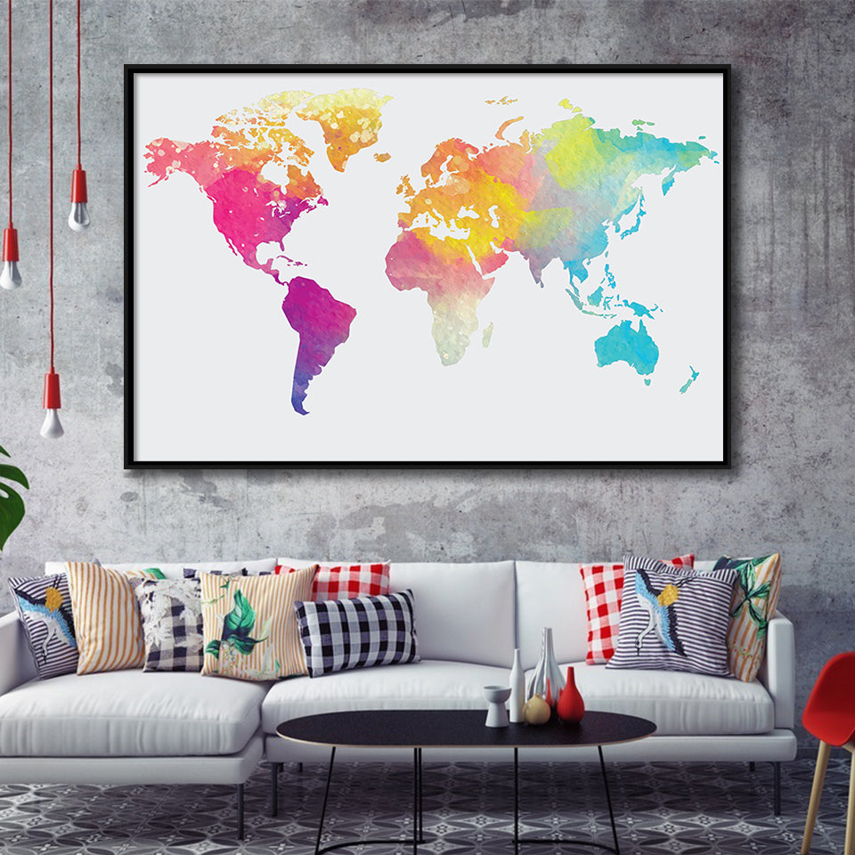 Large Wall Framed Maps