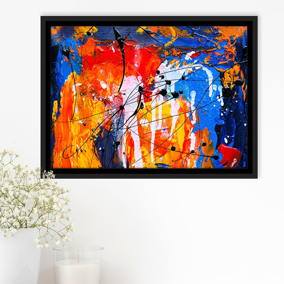 Abstract Watercolor Framed Canvas Prints Wall Art Decor, Framed Picture, Floating Frame