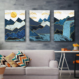 Abstract Waterfall Canvas 2 Set of 3 Piece Canvas Prints Wall Art Decor