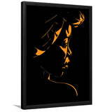 Abstract African Woman Portrait Silhouette Backlight Framed Art Print Wall Art Decor,Framed Picture
