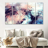 Abstract Color Dynamic Beautiful 5 Pieces Canvas Prints Wall Art - Painting Canvas, Multi Panels, Wall Decor
