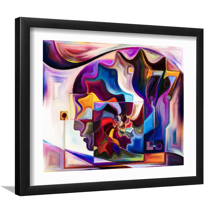 Abstract Face Framed Wall Art - Framed Prints, Art Prints, Home Decor, Painting Prints