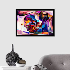 Abstract Face Framed Wall Art - Framed Prints, Art Prints, Print for Sale, Painting Prints