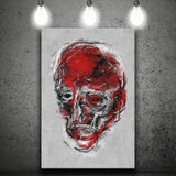 Abstract Red Face Portrait Canvas Prints Wall Art, Home Living Room Decor, Large Canvas