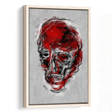 Abstract Red Face Portrait Framed Canvas Prints Wall Art, Floating Frame, Large Canvas Home Decor