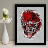 Abstract Red Face Portrait Framed Art Prints Wall Decor, Framed Picture, Large Picture