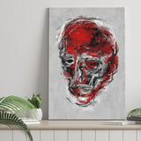 Abstract Red Face Portrait Canvas Prints Wall Art, Home Living Room Decor, Large Canvas