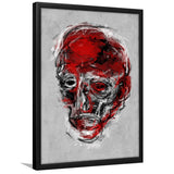 Abstract Red Face Portrait Framed Art Prints Wall Decor, Framed Picture, Large Picture