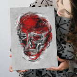 Abstract Red Face Portrait Canvas Prints Wall Art, Home Living Room Decor, Large Canvas