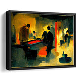 Abstract Vintage Billiards Player Room Framed Canvas Prints Wall Art - Painting Canvas,Framed Picture,Home Art Wall Decor