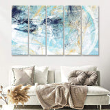 Abstraction Dynamic Painting Texture 5 Pieces Canvas Prints Wall Art - Painting Canvas, Multi Panels, Wall Decor
