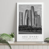 Abu Dhabi United Arab Emirates Black And White Art Canvas Prints Wall Art Home Decor