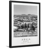 Abuja Nigeria Black And White Art Framed Art Prints Wall Art Decor, Framed Picture