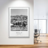 Abuja Nigeria Black And White Art Framed Canvas Prints Wall Art Home Decor, Floating Frame