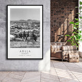 Abuja Nigeria Black And White Art Framed Canvas Prints Wall Art Home Decor, Floating Frame