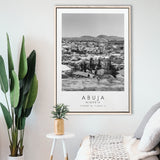 Abuja Nigeria Black And White Art Framed Canvas Prints Wall Art Home Decor, Floating Frame