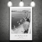 Acapulco Mexico Black And White Art Canvas Prints Wall Art Home Decor