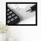 Accountant Office Decor, Accountant Gift Framed Canvas Prints Wall Art Decor, Black Floating Frame