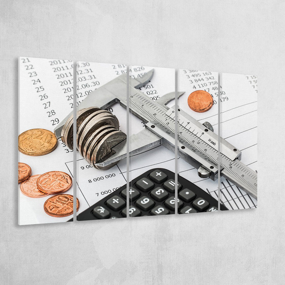 Accounting, Accountant Gift 5 Panels B,Large Canvas,Canvas Prints Wall Art Home Decor