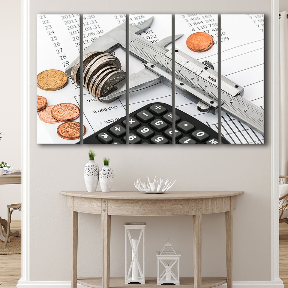 Accounting, Accountant Gift 5 Panels B,Large Canvas,Canvas Prints Wall Art Home Decor