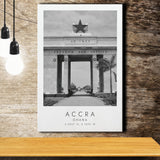Accra Ghana Black And White Art Canvas Prints Wall Art Home Decor
