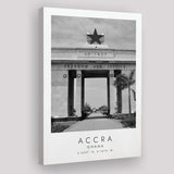 Accra Ghana Black And White Art Canvas Prints Wall Art Home Decor
