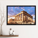 Acropolis Of Athens, Greece, Framed Canvas Prints Wall Art Home Decor,Floating Frame, Ready to Hang