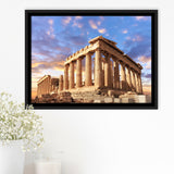 Acropolis Of Athens, Greece, Framed Canvas Prints Wall Art Home Decor,Floating Frame, Ready to Hang
