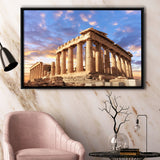 Acropolis Of Athens, Greece, Framed Canvas Prints Wall Art Home Decor,Floating Frame, Ready to Hang