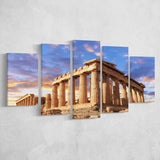 Acropolis Of Athens, Greece, Multi Panels, 5 Pieces, Canvas Prints Wall Art Home Decor