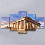 Acropolis Of Athens, Greece, Multi Panels, 5 Pieces, Canvas Prints Wall Art Home Decor