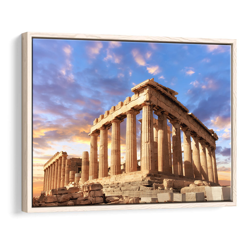 Acropolis Of Athens, Greece, Framed Canvas Prints Wall Art Home Decor,Floating Frame, Ready to Hang