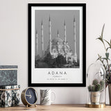 Adana Turkey Black And White Art Framed Art Prints Wall Art Decor, Framed Picture