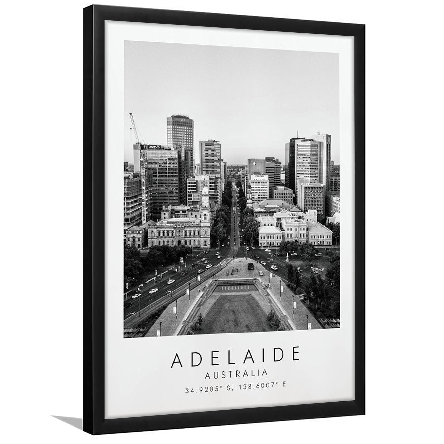 Adelaide, Australia Black And White Art Framed Art Prints Wall Art Decor, Framed Picture